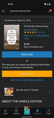 Why Can't You Buy Kindle Books on Amazon App and Some Related Perspectives